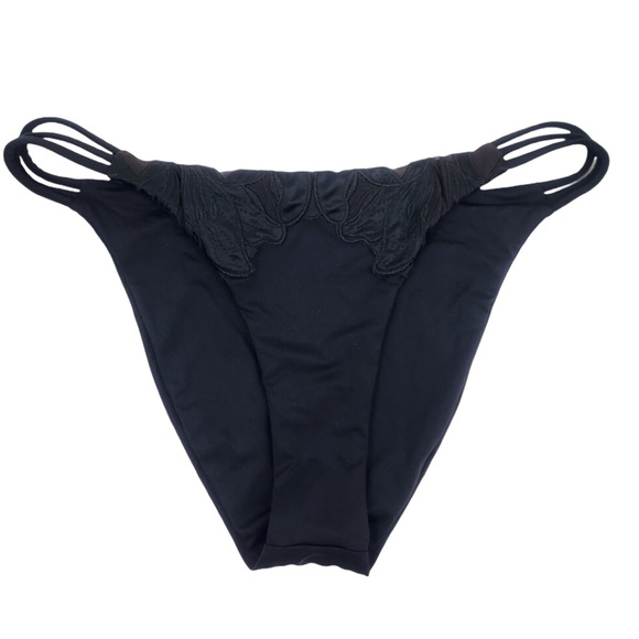 l*space Other - L*Space Claude Classic Black Floral Accent Bikini Swim Bottom NWT Size S